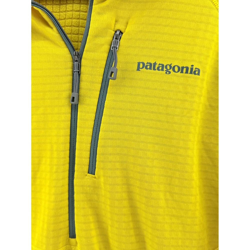 Patagonia R1 Pullover Mens Large Yellow Polartec Power Dry Grid‎ Fleece 40109 - Picture 3 of 10